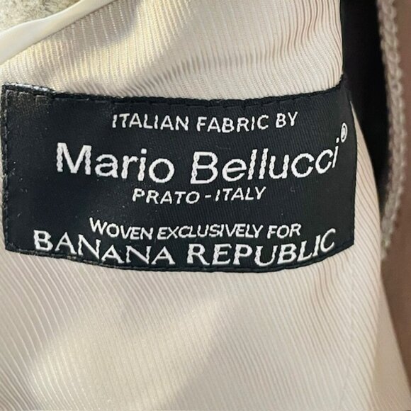 Banana Republic X Mario Bellucci Italian Wool Melton Grey Car Coat 6 Petite - Picture 10 of 15